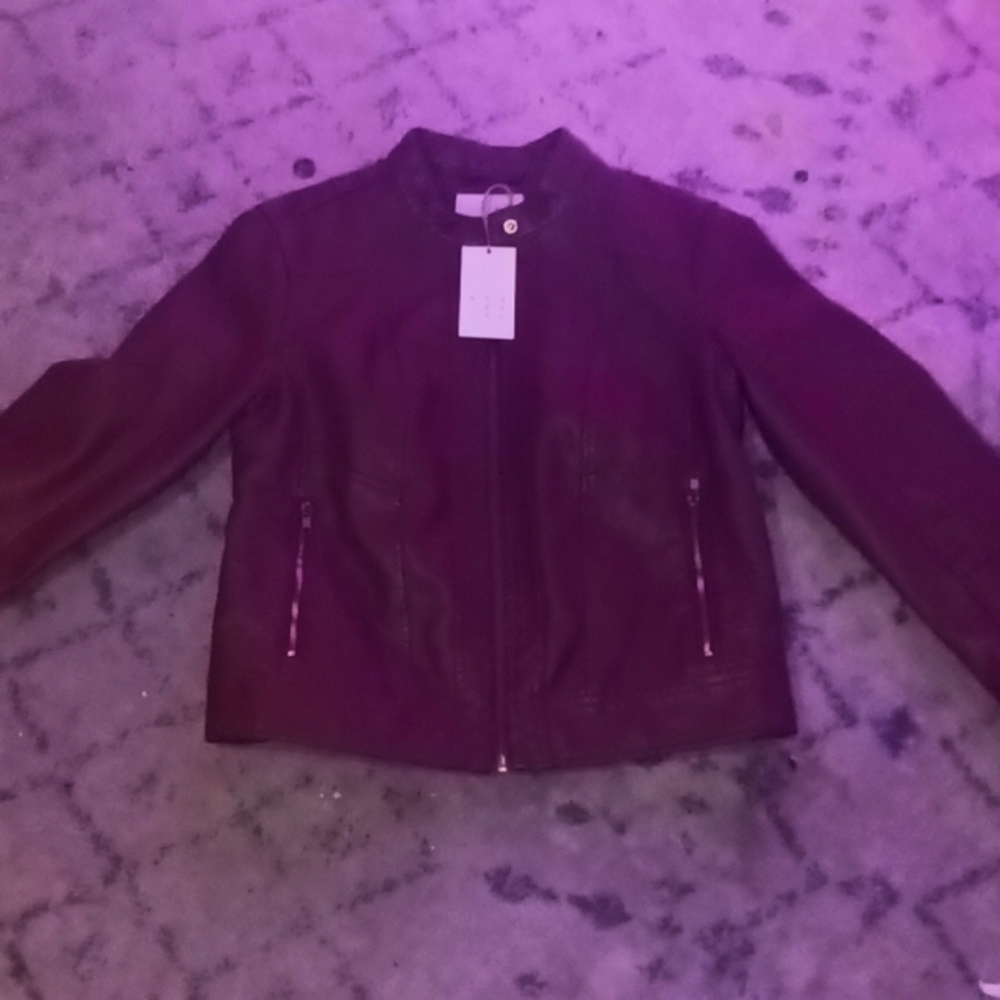 Brown Fake leather jacket